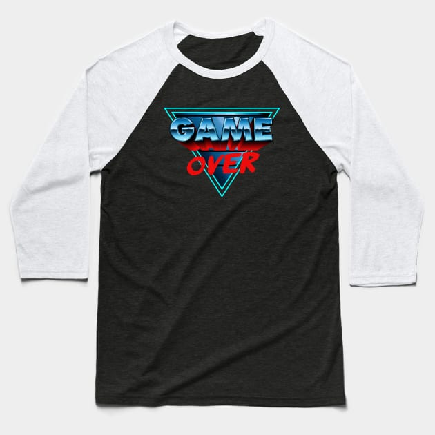 Game Over Baseball T-Shirt by Remus